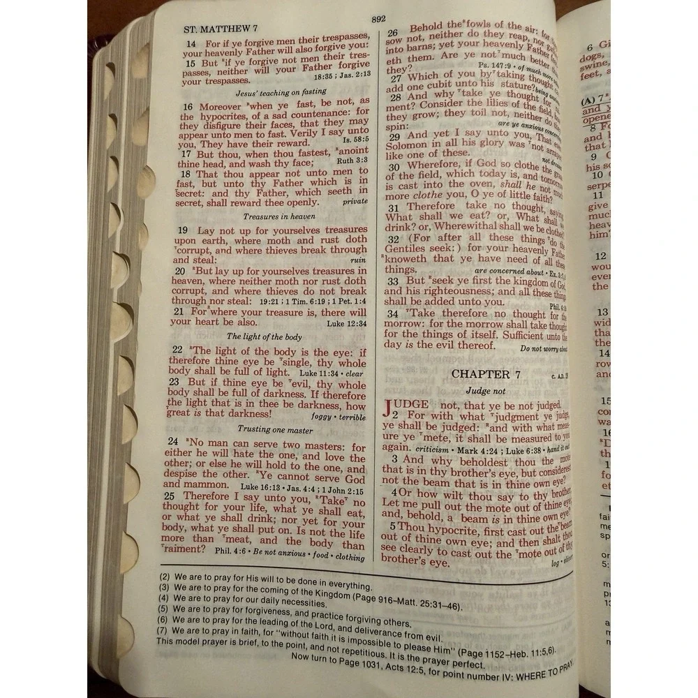 KJV Open Bible Edition Holy Bible Nelson - Genuine Leather 1975 ( 656BR )